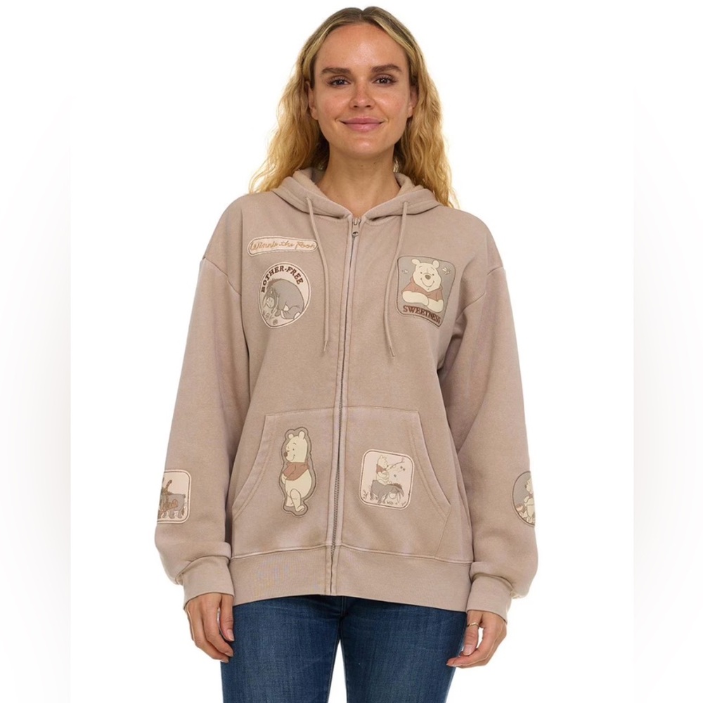 Women's Disney Winnie The Pooh Character Full-Zip Hoodie